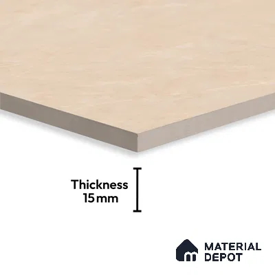 Marble Floor Large Format Tile TL 10213 Omani Beige 6 ft x 4 ft Glossy Finish Vitrified Colorbody Tile - 15 mm | Suitable for Living Room, Bedroom & Bathroom | Adhesive and Spacers Must be Used During Installation
