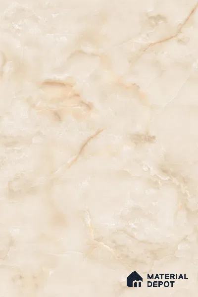 Marble Floor & Wall Large Format Tile TL 10212 Classo Onyx Beige 6 ft x 4 ft Glossy Finish Vitrified Tile - 9 mm | Suitable for Living Room, Bedroom & Bathroom | Adhesive and Spacers Must be Used During Installation