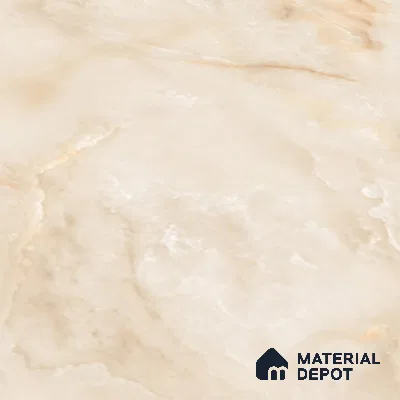 Marble Floor & Wall Large Format Tile TL 10212 Classo Onyx Beige 6 ft x 4 ft Glossy Finish Vitrified Tile - 9 mm | Suitable for Living Room, Bedroom & Bathroom | Adhesive and Spacers Must be Used During Installation