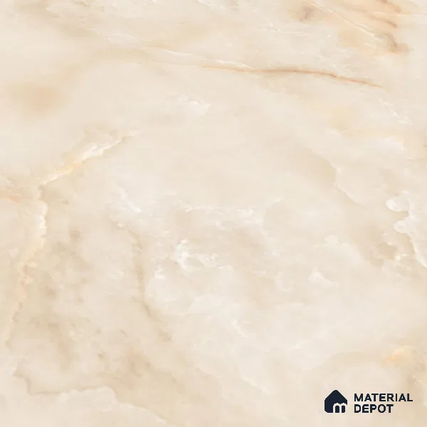 Marble Floor & Wall Large Format Tile TL 10212 Classo Onyx Beige 6 ft x 4 ft Glossy Finish Vitrified Tile - 9 mm | Suitable for Living Room, Bedroom & Bathroom | Adhesive and Spacers Must be Used During Installation