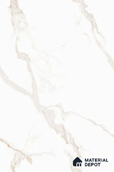 White Marble Floor & Wall Tile TL 09041 Grande Statuario Seville Endless 6 ft x 4 ft Glossy Finish Vitrified Large Format Tile - 9 mm | Random 4 | Suitable for Living Room, Bedroom, Bathroom | Adhesive and Spacers Must be Used During Installation