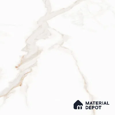 White Marble Floor & Wall Tile TL 09041 Grande Statuario Seville Endless 6 ft x 4 ft Glossy Finish Vitrified Large Format Tile - 9 mm | Random 4 | Suitable for Living Room, Bedroom, Bathroom | Adhesive and Spacers Must be Used During Installation