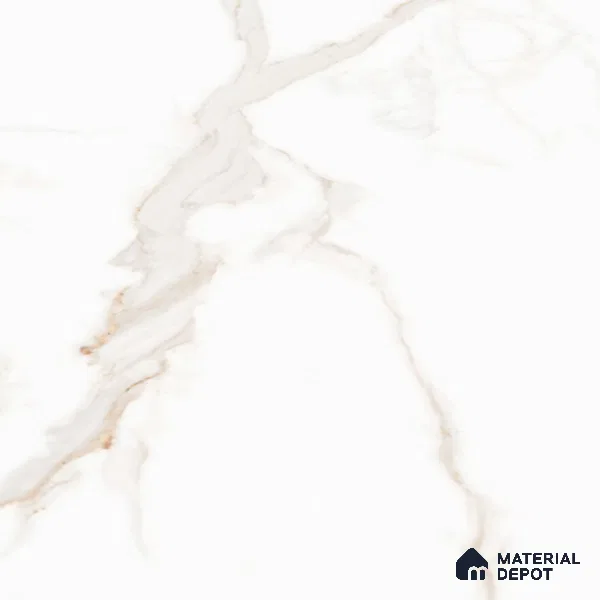 White Marble Floor & Wall Tile TL 09041 Grande Statuario Seville Endless 6 ft x 4 ft Glossy Finish Vitrified Large Format Tile - 9 mm | Random 4 | Suitable for Living Room, Bedroom, Bathroom | Adhesive and Spacers Must be Used During Installation