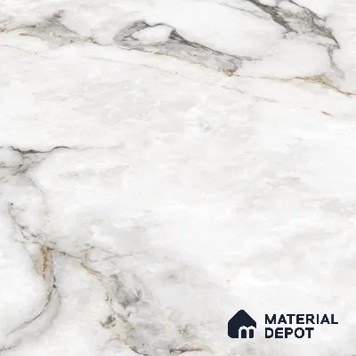 Grey Marble Floor & Wall Tile TL 09049 Grande Dolomite Grey Endless 6 ft x 4 ft Glossy Finish Vitrified Large Format Tile - 9 mm | Random 3 | Suitable for Living Room, Bedroom, Bathroom | Adhesive and Spacers Must be Used During Installation