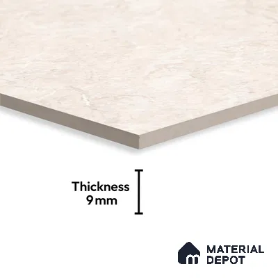 Marble Floor & Wall Large Format Tile TL 10211 Iris Beige 6 ft x 4 ft Glossy Finish Vitrified Tile - 9 mm | Suitable for Living Room, Bedroom & Bathroom | Adhesive and Spacers Must be Used During Installation