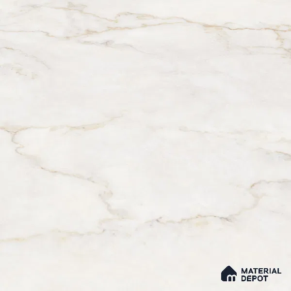 White Marble Floor & Wall Tile TL 09043 Grande Pratonix Endless 6 ft x 4 ft Glossy Finish Vitrified Large Format Tile - 9 mm | Random 3 | Suitable for Living Room, Bedroom, Bathroom | Adhesive and Spacers Must be Used During Installation