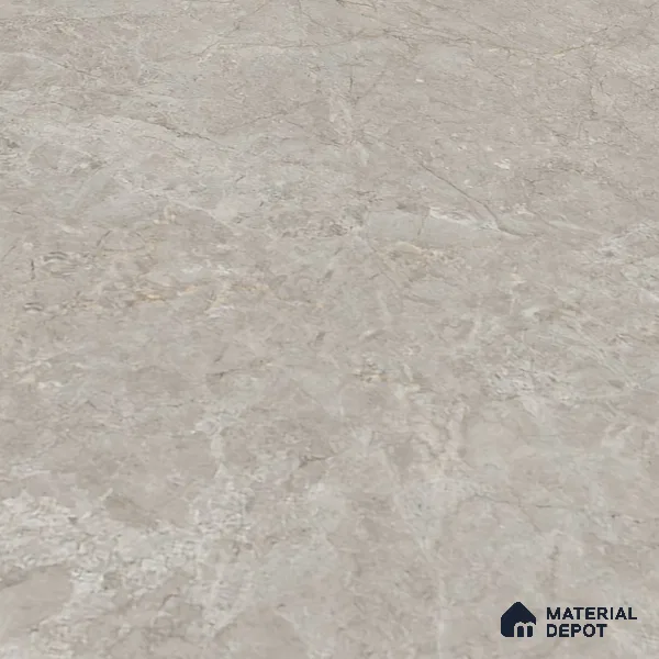 Grey Marble Floor & Wall Tile TL 09047 B Grande Klinker Grey Endless 6 ft x 4 ft Glossy Finish Vitrified Large Format Tile - 9 mm | Random 3 | Suitable for Living Room, Bedroom, Bathroom | Adhesive and Spacers Must be Used During Installation