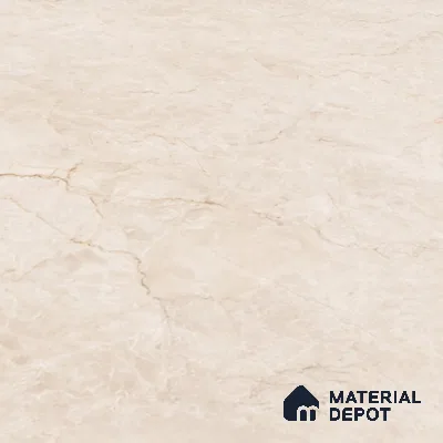 Cream Marble Floor & Wall Tile TL 09046 Grande Delfos Crema Endless 6 ft x 4 ft Glossy Finish Vitrified Large Format Tile - 9 mm | Random 4 | Suitable for Living Room, Bedroom, Bathroom | Adhesive and Spacers Must be Used During Installation
