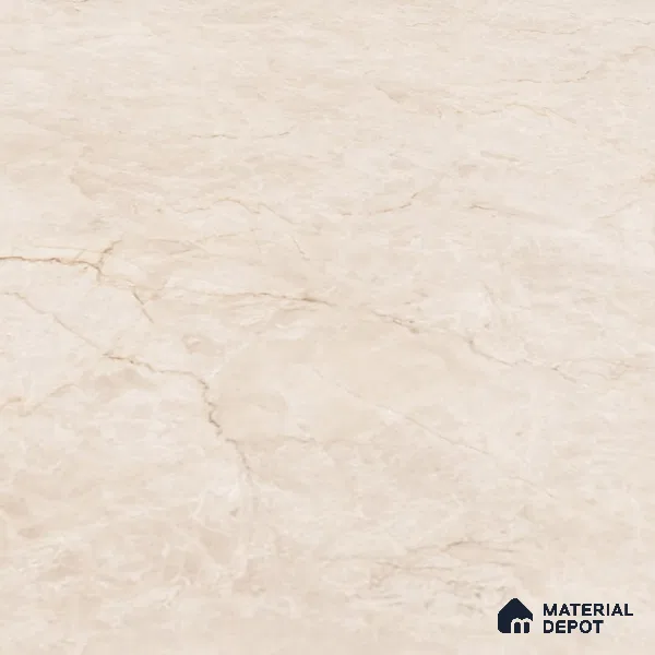 Cream Marble Floor & Wall Tile TL 09046 Grande Delfos Crema Endless 6 ft x 4 ft Glossy Finish Vitrified Large Format Tile - 9 mm | Random 4 | Suitable for Living Room, Bedroom, Bathroom | Adhesive and Spacers Must be Used During Installation