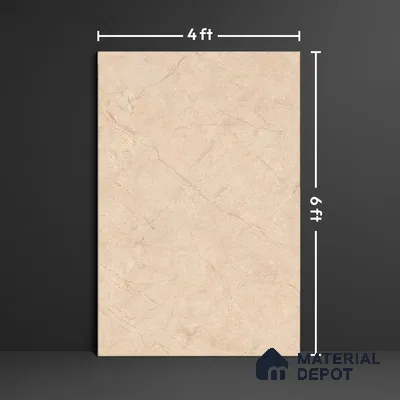 Marble Floor & Wall Large Format Tile TL 10069 Marlin Natural 6 ft x 4 ft Glossy Finish Vitrified Tile - 9 mm | Suitable for Living Room, Bedroom & Bathroom | Adhesive and Spacers Must be Used During Installation