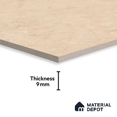Marble Floor & Wall Large Format Tile TL 10069 Marlin Natural 6 ft x 4 ft Glossy Finish Vitrified Tile - 9 mm | Suitable for Living Room, Bedroom & Bathroom | Adhesive and Spacers Must be Used During Installation