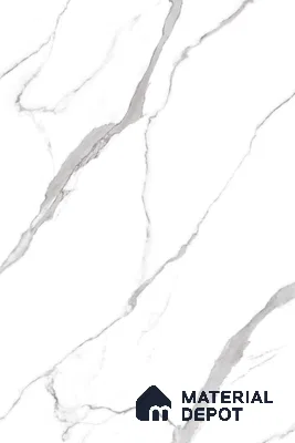 Marble Floor & Wall Large Format Tile TL 10209 Statuario Flip 6 ft x 4 ft Glossy Finish Vitrified Tile - 9 mm | Suitable for Living Room, Bedroom & Bathroom | Adhesive and Spacers Must be Used During Installation