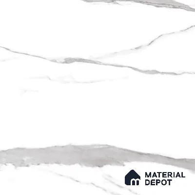 Marble Floor & Wall Large Format Tile TL 10209 Statuario Flip 6 ft x 4 ft Glossy Finish Vitrified Tile - 9 mm | Suitable for Living Room, Bedroom & Bathroom | Adhesive and Spacers Must be Used During Installation