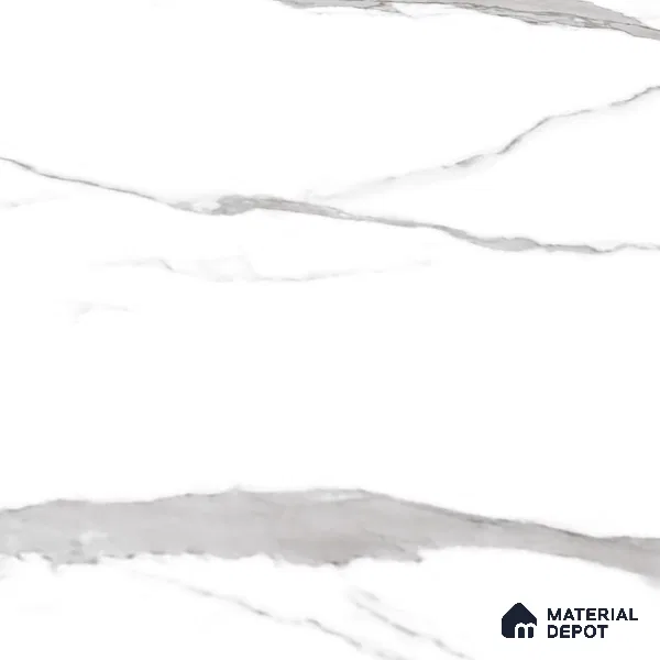 Marble Floor & Wall Large Format Tile TL 10209 Statuario Flip 6 ft x 4 ft Glossy Finish Vitrified Tile - 9 mm | Suitable for Living Room, Bedroom & Bathroom | Adhesive and Spacers Must be Used During Installation