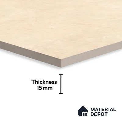 Marble Floor Large Format Tile TL 10087 Amity Beige 6 ft x 4 ft Glossy Finish Vitrified Colorbody Tile - 15 mm | Suitable for Living Room, Bedroom & Bathroom | Adhesive and Spacers Must be Used During Installation