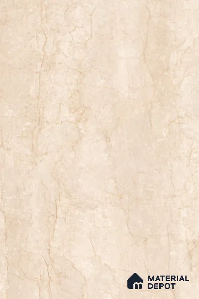 Marble Floor Large Format Tile TL 10084 Revan Marfil 6 ft x 4 ft Glossy Finish Vitrified Colorbody Tile - 15 mm | Suitable for Living Room, Bedroom & Bathroom | Adhesive and Spacers Must be Used During Installation