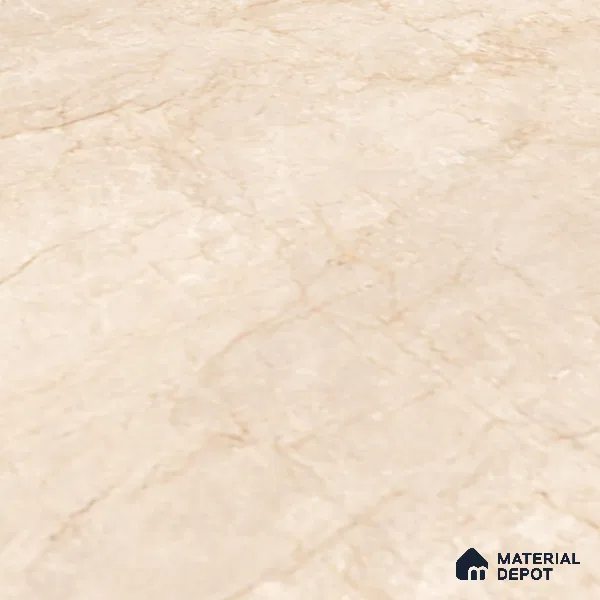 Marble Floor Large Format Tile TL 10084 Revan Marfil 6 ft x 4 ft Glossy Finish Vitrified Colorbody Tile - 15 mm | Suitable for Living Room, Bedroom & Bathroom | Adhesive and Spacers Must be Used During Installation