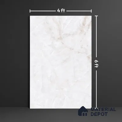 Marble Floor Large Format Tile TL 10081 Norbic Shell 6 ft x 4 ft Glossy Finish Vitrified Colorbody Tile - 15 mm | Suitable for Living Room, Bedroom & Bathroom | Adhesive and Spacers Must be Used During Installation