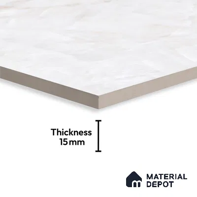Marble Floor Large Format Tile TL 10081 Norbic Shell 6 ft x 4 ft Glossy Finish Vitrified Colorbody Tile - 15 mm | Suitable for Living Room, Bedroom & Bathroom | Adhesive and Spacers Must be Used During Installation