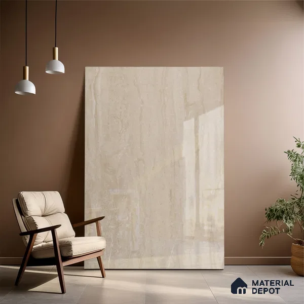 Marble Floor Large Format Tile TL 10086 Ventino Teal 6 ft x 4 ft Glossy Finish Vitrified Colorbody Tile - 15 mm | Suitable for Living Room, Bedroom & Bathroom | Adhesive and Spacers Must be Used During Installation