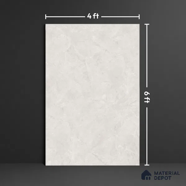 Marble Floor Large Format Tile TL 10082 Adrim Ice 6 ft x 4 ft Glossy Finish Vitrified Colorbody Tile - 15 mm | Suitable for Living Room, Bedroom & Bathroom | Adhesive and Spacers Must be Used During Installation