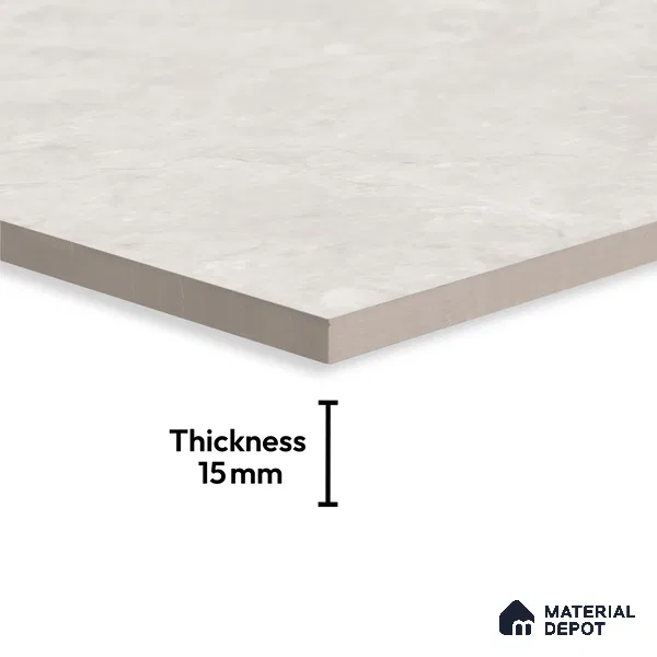 Marble Floor Large Format Tile TL 10082 Adrim Ice 6 ft x 4 ft Glossy Finish Vitrified Colorbody Tile - 15 mm | Suitable for Living Room, Bedroom & Bathroom | Adhesive and Spacers Must be Used During Installation