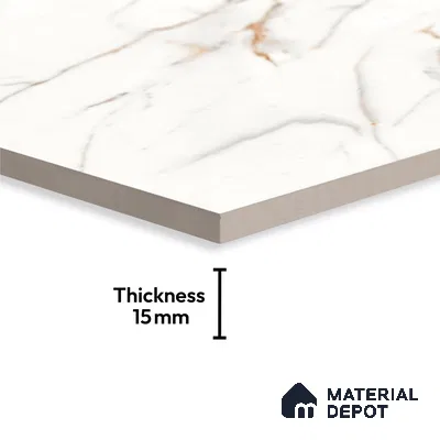 Marble Floor Large Format Tile TL 10080 Ziliona Rice 6 ft x 4 ft Glossy Finish Vitrified Colorbody Tile - 15 mm | Suitable for Living Room, Bedroom & Bathroom | Adhesive and Spacers Must be Used During Installation