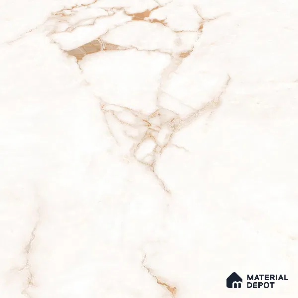 Marble Floor & Wall Large Format Tile TL 10280 Frozen Beige 6 ft x 4 ft Satin Finish Vitrified Tile - 9 mm | Suitable for Living Room, Bedroom & Bathroom | Adhesive and Spacers Must be Used During Installation (Sample)