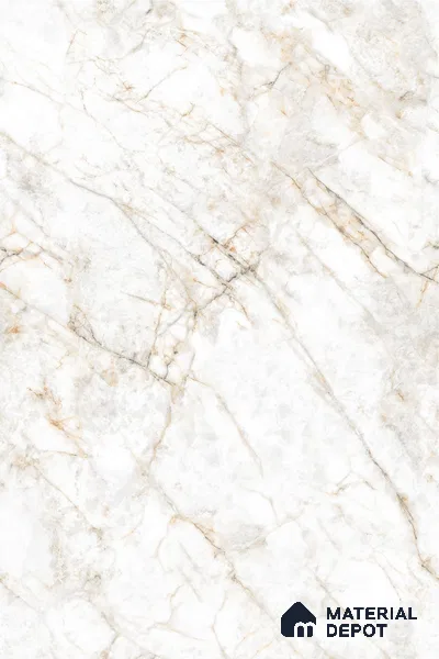 Marble Floor & Wall Large Format Tile TL 10279 Glister Gold 6 ft x 4 ft Satin Finish Vitrified Tile - 9 mm | Suitable for Living Room, Bedroom & Bathroom | Adhesive and Spacers Must be Used During Installation