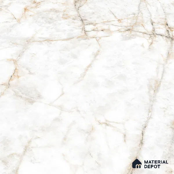 Marble Floor & Wall Large Format Tile TL 10279 Glister Gold 6 ft x 4 ft Satin Finish Vitrified Tile - 9 mm | Suitable for Living Room, Bedroom & Bathroom | Adhesive and Spacers Must be Used During Installation