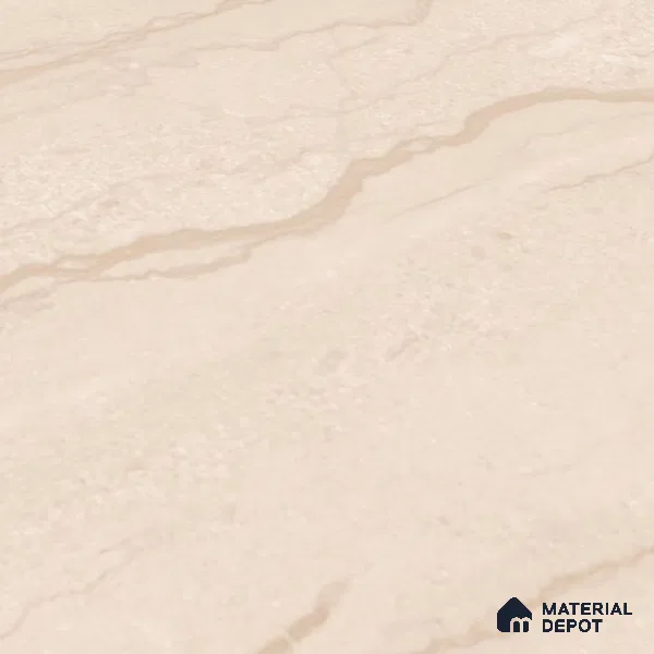 Marble Floor & Wall Large Format Tile TL 10187 Parador Beige 6 ft x 4 ft Satin Finish Vitrified Tile - 9 mm | Suitable for Living Room, Bedroom & Bathroom | Adhesive and Spacers Must be Used During Installation
