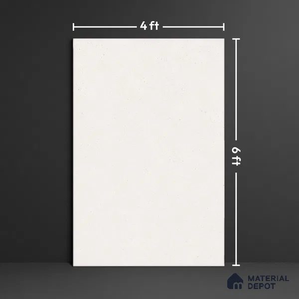 Marble Floor & Wall Large Format Tile TL 10189 Silica Bianco 6 ft x 4 ft Satin Finish Vitrified Tile - 9 mm | Suitable for Living Room, Bedroom & Bathroom | Adhesive and Spacers Must be Used During Installation