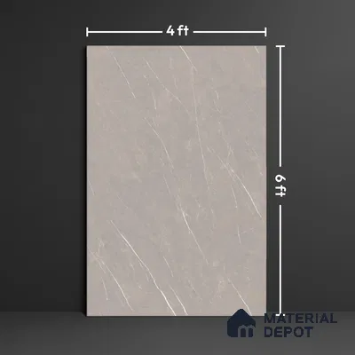 Marble Floor & Wall Large Format Tile TL 10188 Pietra Grey 6 ft x 4 ft Satin Finish Vitrified Tile - 9 mm | Suitable for Living Room, Bedroom & Bathroom | Adhesive and Spacers Must be Used During Installation