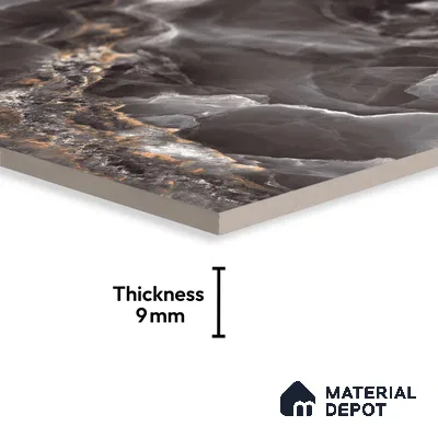 Endless Marble Floor & Wall Tile TL 10409 Beauty Onyx 6 ft x 4 ft Matte Finish Vitrified Large Format Tile - 9 mm | 3 Random Design | Suitable For Living Room, Bedroom, Bathroom | Adhesive and Spacers Must be Used During Installation