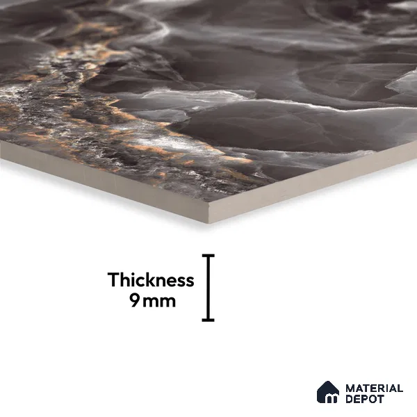 Endless Marble Floor & Wall Tile TL 10409 Beauty Onyx 6 ft x 4 ft Matte Finish Vitrified Large Format Tile - 9 mm | 3 Random Design | Suitable For Living Room, Bedroom, Bathroom | Adhesive and Spacers Must be Used During Installation
