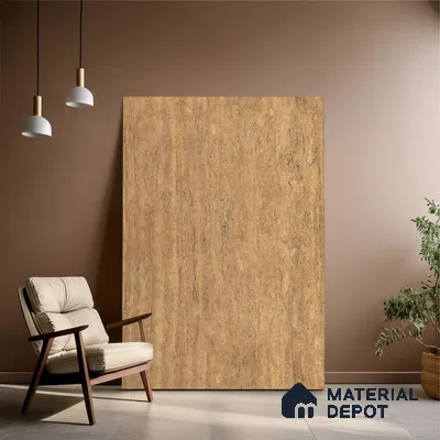 Marble Look Wall & Floor Tile TL 10411 SGH Craft Travertino Beige 6 ft x 4 ft Satin Finish Vitrified Tile - 9 mm | Suitable For living Room, Bedroom, Bathroom | Adhesive and Spacers Must be Used During Installation