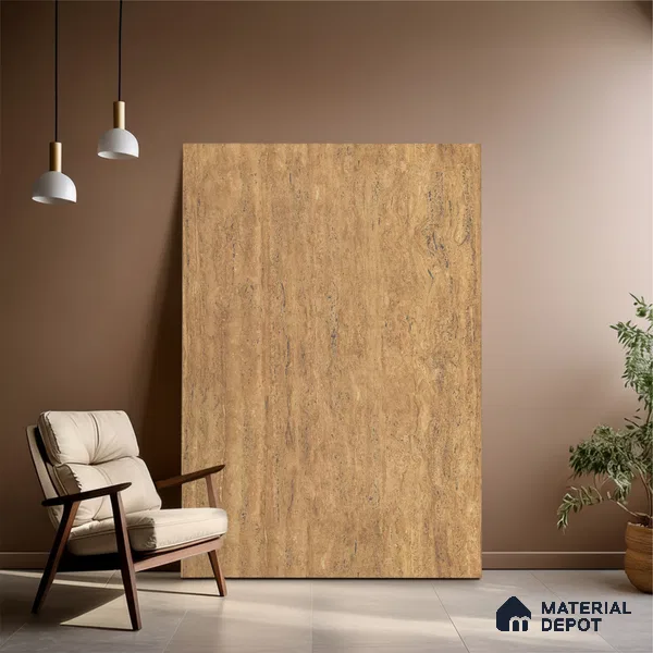 Marble Look Wall & Floor Tile TL 10411 SGH Craft Travertino Beige 6 ft x 4 ft Satin Finish Vitrified Tile - 9 mm | Suitable For living Room, Bedroom, Bathroom | Adhesive and Spacers Must be Used During Installation