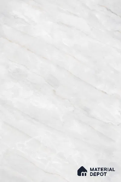Marble Look Wall & Floor Tile TL 10405 Retro White Taj 6 ft x 4 ft Satin Finish Vitrified Tile - 9 mm | Suitable For living Room, Bedroom, Bathroom | Adhesive and Spacers Must be Used During Installation
