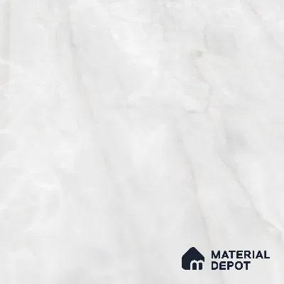 Marble Look Wall & Floor Tile TL 10405 Retro White Taj 6 ft x 4 ft Satin Finish Vitrified Tile - 9 mm | Suitable For living Room, Bedroom, Bathroom | Adhesive and Spacers Must be Used During Installation