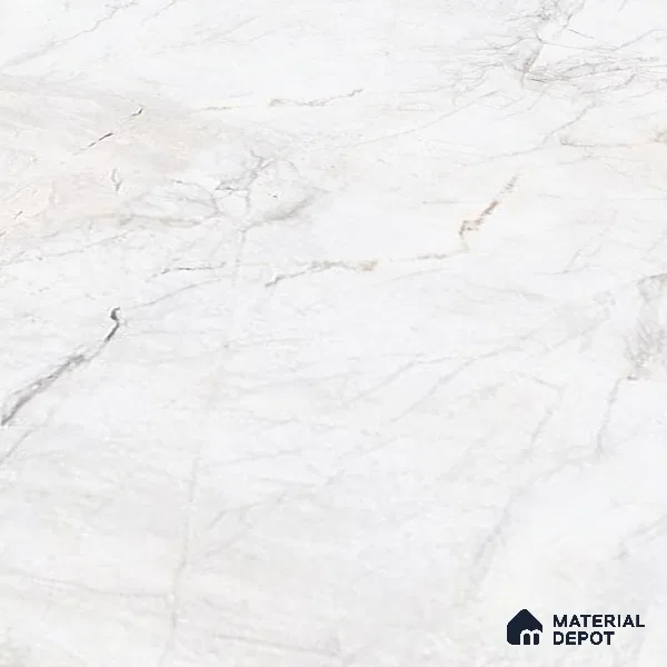 Marble Look Wall & Floor Tile TL 10406 Elysium White Pearl Endless 6 ft x 4 ft Satin Finish Vitrified Tile - 9 mm | Suitable For living Room, Bedroom, Bathroom | Adhesive and Spacers Must be Used During Installation