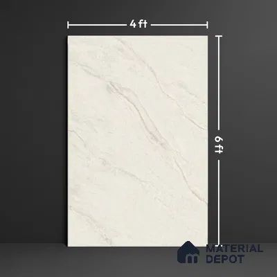 Marble Look Floor Tile TL 10375 SGH Roman Beige 6 ft x 4 ft Matte Finish Vitrified Tile - 9 mm | Suitable For living Room, Bedroom, Bathroom | Adhesive and Spacers Must be Used During Installation