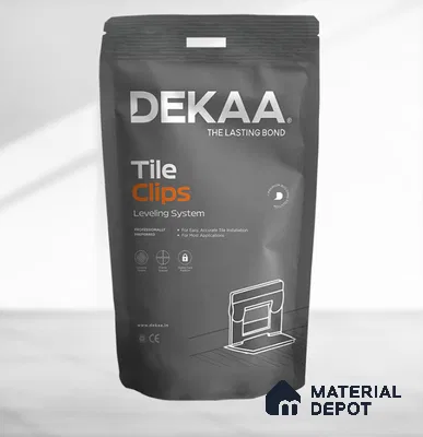 Tile Clips Leveling System | Faster Installation, Prevents Tile Shifting, Strong & Durable Material - 2 mm