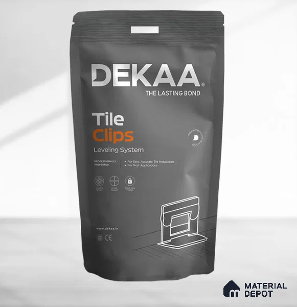 Tile Clips Leveling System | Faster Installation, Prevents Tile Shifting, Strong & Durable Material - 4 mm