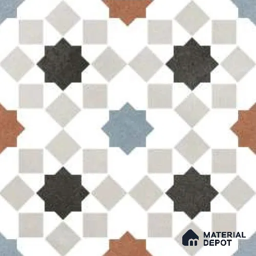 Floor & Wall Tile TL 07881 Sandrift Clay 1 ft x 1 ft Ceramic Matte Finish - 7.5 mm | Suitable for Living Room, Bedroom & Dining | Please Expect a Slight Variation of Pattern
