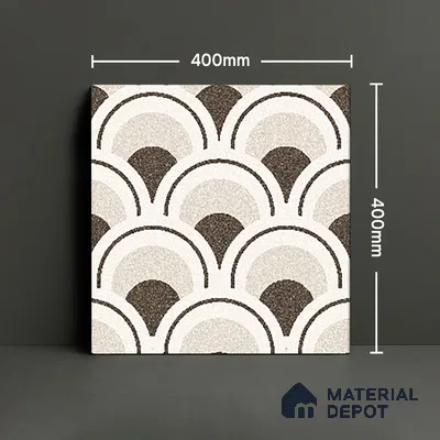 Parking Patterned Floor Tile TL 08201 B DC-30 16 inch x 16 inch | Vitrified Anti Skid Matte Finish Heavy Duty Tile - 12 mm | Suitable For High Traffic Areas, Parking, Balcony | Pattern Alignment May Vary | 2-3 mm Spacer is Mandatory