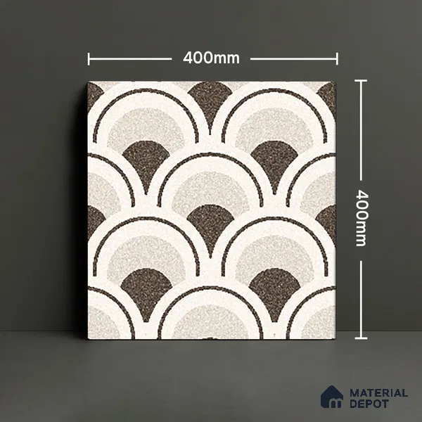 Parking Patterned Floor Tile TL 08201 B DC-30 16 inch x 16 inch | Vitrified Anti Skid Matte Finish Heavy Duty Tile - 12 mm | Suitable For High Traffic Areas, Parking, Balcony | Pattern Alignment May Vary | 2-3 mm Spacer is Mandatory
