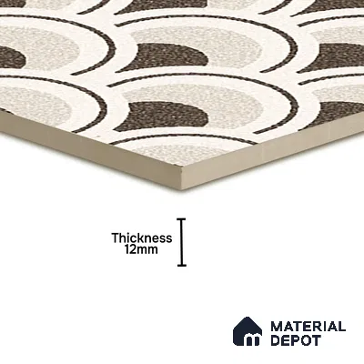 Parking Patterned Floor Tile TL 08201 B DC-30 16 inch x 16 inch | Vitrified Anti Skid Matte Finish Heavy Duty Tile - 12 mm | Suitable For High Traffic Areas, Parking, Balcony | Pattern Alignment May Vary | 2-3 mm Spacer is Mandatory