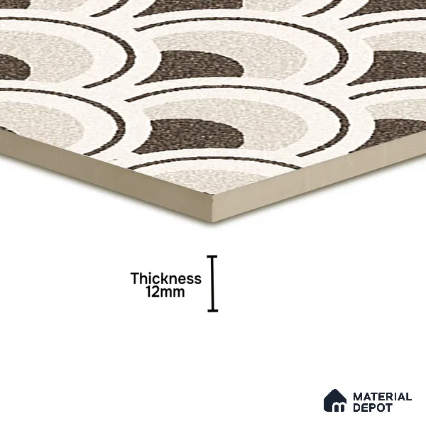 Parking Patterned Floor Tile TL 08201 B DC-30 16 inch x 16 inch | Vitrified Anti Skid Matte Finish Heavy Duty Tile - 12 mm | Suitable For High Traffic Areas, Parking, Balcony | Pattern Alignment May Vary | 2-3 mm Spacer is Mandatory