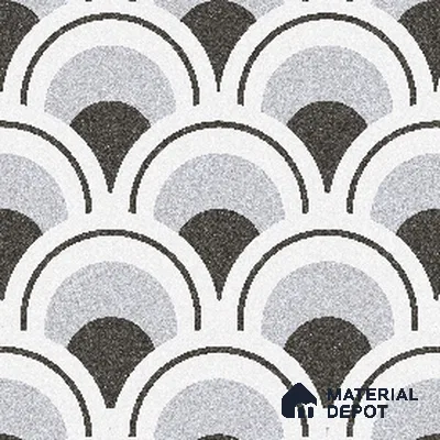 Parking Patterned Floor Tile TL 08201 DC-29 16 inch x 16 inch | Vitrified Anti Skid Matte Finish Heavy Duty Tile - 12 mm | Suitable For High Traffic Areas, Parking, Balcony | Pattern Alignment May Vary | 2-3 mm Spacer is Mandatory