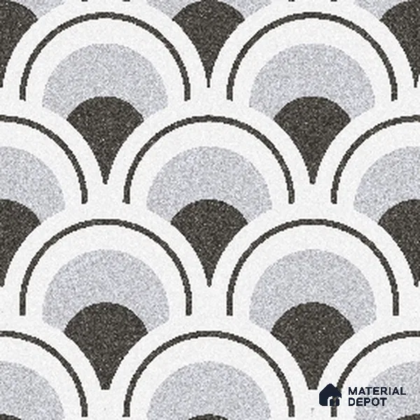Parking Patterned Floor Tile TL 08201 DC-29 16 inch x 16 inch | Vitrified Anti Skid Matte Finish Heavy Duty Tile - 12 mm | Suitable For High Traffic Areas, Parking, Balcony | Pattern Alignment May Vary | 2-3 mm Spacer is Mandatory